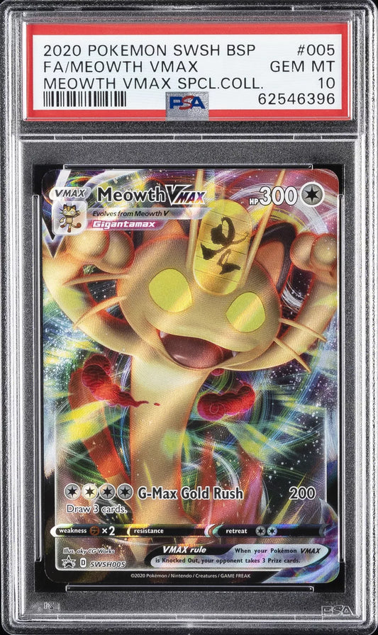 PSA 10 Meowth VMAX SWSH005 S&S Special Collection 2020 Pokemon TCG