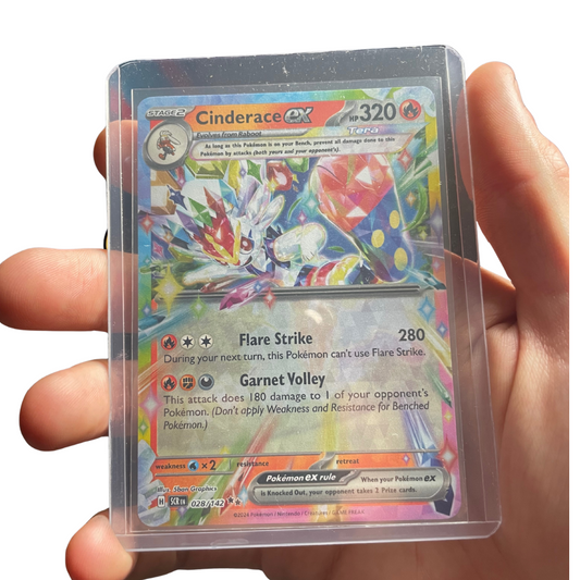 Cinderace ex Tera 028/142 double Rare Pokemon Stellar Crown SV7 NM