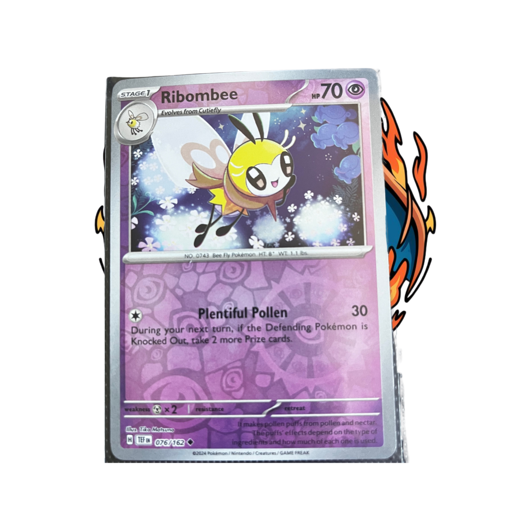 Ribombee 076/162 Reverse Holo Uncommon - Temporal Forces Pokemon - Near Mint NM