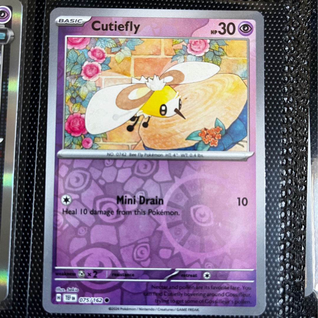Cutiefly - 075/162 Temporal Forces Reverse Holo Pokemon - NM/MINT
